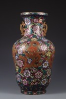 A Famille Rose Dragon Vase
