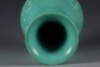 A Green Glazed Moulded Vase - 7