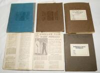 Cricket scrap books 1946-1948. Five exercise book scrapbooks comprising a good selection of press cuttings relating to the M.C.C. tour to Australia 1946/47, the South Africans in England 1947, county cricket etc. G - cricket
