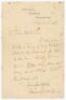 Edward Mills Grace. Gloucestershire & England 1870-1895. Single page handwritten letter in ink from Grace to 'Mr Palmer', on Park House, Thornbury note paper, dated 22nd April 1898. Grace is enquiring as to whether Palmer is available to 'play in any of m