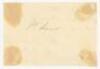 Hon. Edward Harbottle Grimston. Oxford University, M.C.C., England etc. 1832-1849. Original signed free-front envelope to Miss Ames, Luton, dated 16th January 1835. Nicely signed 'E.H. Grimston' in black ink. An early signature of Grimston. Adhesive marks - 2