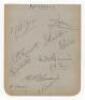 Northamptonshire C.C.C. 1939. Album nicely signed in pencil by eleven members of the 1939 Northamptonshire team. Signatures are Dixon, James, Merritt, Brookes, O'Brien, Partridge, Timms, Robinson, A. Davies, Broderick and the rarer S.I. Philips (7 matches