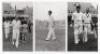 Scarborough Cricket Festival 1964. Six mono real photograph plain back postcards, each featuring members of the T.N. Pearce XI team for the match v Australians, 6th- 8th September 1964, depicted entering and leaving the field of play. Players featured are
