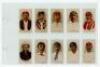 Wills's Cigarettes 'Cricketers'. W.D. & H.O. Wills, Bristol & London, 1896. An early and rarely seen full set of fifty unnumbered cigarette cards with colour portraits of cricketers of the period with printed name and county to lower portion to front, and - 7