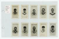 Taddy & Co. London. 'South African Cricket Team 1907'. Full set of fifteen unnumbered cards of Sherwell, Shalders, Sinclair, Vogler, Hathorn, White, Nourse, Schwarz, Kotze, Smith, Snooke, Tancred, Faulkner, Snooke and Alsop (Manager). No card was issued o