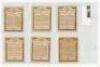 Cigarette cards 1929-1931. Three full sets of cards. United Tobacco (South Africa), 'Springbok Rugby and Cricket Teams' 1931. Full set of forty seven large format numbered cards. Age toning to some backs, odd card with slight rounding to corners, otherwis - 2