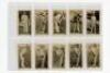 Cricket cigarette cards 1896 onwards. A selection of part sets and odd individual cards, the majority issued by W.D. & H.O. Wills. Cards/ series are 'Cricketers' 1896', twelve unnumbered cards of Mold, J.T. Hearne, Lord Harris, Hewett, Board, Read, Grace, - 17
