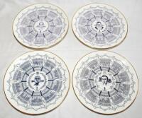Century of Centuries. Four china plates produced to commemorate a player scoring a 'Century of Centuries'. Two plates by Royal Grafton, one for Herbert Sutcliffe, limited edition of 500 plates, and Graham Gooch, limited edition of 1000. Two by Coalport fo