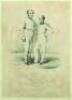 'Portraits of Alfred Mynn, Esqr. and N. Felix Esqr. taken just previous to their playing the return single match for the Championship of England at Bromley, Kent. Septr. 29th 1846'. Large excellent lithograph of the two players, one holding a bat, the oth