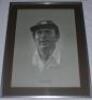 'Geoff Boycott, Yorkshire & England'. Limited edition print of Boycott, head and shoulders, wearing Yorkshire cap. Limited edition 57/850, signed by Boycott and the artist M. Stead in pencil. Published by Art Graphics. Excellent image of Boycott. Mounted,