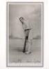 Charles Burgess Fry, Sussex & England 1892-1921. Original photographic/ engraving image of Fry in batting pose, with title to lower border. Nicely signed 'Charles B. Fry, Sussex & England' to lower border. The image by Elliott & Fry measures 5"x8.75". Mou