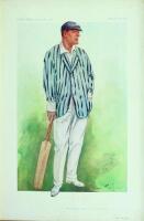 Edward Wentworth Dillon. Kent 1900-1923. Vanity Fair. 'The Champion County'. Original colour chromolithograph of Edward Wentworth Dillon by OWL and dated September 13th 1913. Men of the Day 2339. The chromolithograph with printed caption 'The Champion Cou