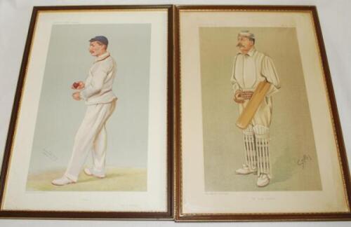 'The Cricketers of Vanity Fair'. Good collection of thirty original colour lithographs of cricketers, as listed by John Arlott in 'The Cricketer', August 1953 The cricketers are W.G. Grace, Lord Hawke, Lord Harris, A.Lyttelton, Hayward, E. Lyttelton, Warn