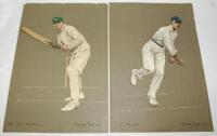 Albert Chevallier Tayler original lithographs 1905. Four original unmounted prints of A.J. Hopkins, E.G. Arnold, J.H. King and A.O. Arnold, plus one duplicate of the Arnold print. Previously sold by Phillips as part of lot 304 in the sale of 22nd May 1997