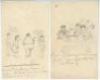 Yorkshire. J.H. Dodgson. 'Yorkshire Evening Post' cartoonist 1900/1920's. Selection of five satirical original pencil cartoons drawn by Dodgson, using his pseudonym 'Kester', and featuring the 'Yorkshire Tyke'. All feature cricket with heavy Yorkshire cri - 2