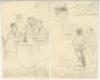 Yorkshire. J.H. Dodgson. 'Yorkshire Evening Post' cartoonist 1900/1920's. Selection of five satirical original pencil cartoons drawn by Dodgson, using his pseudonym 'Kester', and featuring the 'Yorkshire Tyke'. All feature cricket with heavy Yorkshire cri - 2