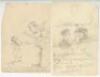 Yorkshire. J.H. Dodgson. 'Yorkshire Evening Post' cartoonist 1900/1920's. Selection of five satirical original pencil cartoons drawn by Dodgson, using his pseudonym 'Kester', and featuring the 'Yorkshire Tyke'. All feature cricket with heavy Yorkshire cri