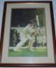 Yorkshire C.C.C. Limited edition print of 'Yorkshire v Lancashire. Final Match at Bramall Lane, Sheffield, 4th, 6th, 7th Aug 1973' by Terry Gorman 1988, no. 37/250. Mounted, framed and glazed 26.5"x19.5". Limited edition print no. 338 of 573 produced in h - 4