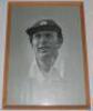 'Geoff Boycott, Yorkshire & England'. Limited edition print of Boycott, head and shoulders, wearing Yorkshire cap. Limited edition 715/850, signed by Boycott and the artist M. Stead in pencil. Published by Art Graphics. Excellent image of Boycott. Framed 