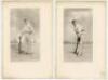C.B. Fry, P.F. Warner, A.C. Maclaren and K.S. Ranjitsinhji. Four original engraved bookplate images, each depicting the player in batting pose, with title to lower border, all from photographs by Elliott & Fry. Each measures 7.5"x11.5". '1908' annotated i - 2