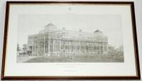 Marylebone Cricket Club - The New Pavilion at Lord's. Thomas Verity, Architect. Limited edition print produced from the original engraving from 'The Architect 1st November 1889. Produced to commemorate the Centenary of the Pavilion at Lord's M.C.C. v New 