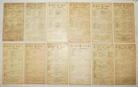 Lord's and The Oval scorecards 1921-1948. Eighteen official scorecards covering Middlesex, Surrey, M.C.C. County, tour and representative matches for the period, a good number with Yorkshire interest. Matches include Middlesex v Australians, Lord's 1934 (