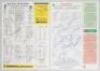 England v South Africa 1994 and 2003. Five signed official scorecards for the first Test, Lord's, 21st- 25th July 1995 (twelve signatures), second Test, Lord's 18th- 22nd June 1998 (12), fourth Test, Trent Bridge, 23rd- 27th July 1998 (11), fifth Test, He - 2