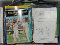 England Test and One Day International programmes and tour guides 1985-2019. A collection of over two hundred programmes, guides and brochures. Includes official programmes for England home Test matches 1982-2015 (quantity 55), one day internationals 1984