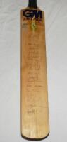 Nottinghamshire C.C.C. '1987 Double Champions'. Gunn & Moore full size cricket bat with hand written title and Nottinghamshire emblem to face, signed by nineteen members of the team who won the County Championship and the NatWest Trophy in 1987. Signature