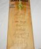 Nottinghamshire C.C.C. '1987 Double Champions'. Gunn & Moore full size cricket bat with hand written title and Nottinghamshire emblem to face, signed by nineteen members of the team who won the County Championship and the NatWest Trophy in 1987. Signature - 2