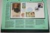 'W.G. Grace. 150th Anniversary of the Birth of W.G. Grace 1848-1998' Commemorative green album produced by Stamp Publicity in 1998 containing various modern postcards of Grace, twenty four official M.C.C. first day covers with Grace stamps and postmarked - 3