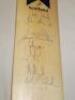 Cricket World Cup 1999. Scotland. Full size Gunn & Moore official 'Autographing' bat signed by fifteen members of the Scotland squad. Signatures include Salmond, Philip, Patterson, Brinkley, Sheridan, Butt, Blain, Williamson, Davies, Dyer etc. VG - crick - 2