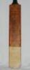 Canon John Henry Parsons. Warwickshire & Europeans 1910-1934. Full size Stuart Surridge 'Perfect' cricket bat used by Parsons in his playing career. The bat with heavy cloth tape reinforcement to lower portion and toe. Good condition. Sold with two origin - 3