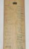 The Ashes. England v Australia 1961. Fourth Test, Old Trafford. Full size Gradidge 'Imperial Driver' cricket bat fully signed in ink to the face by all seventeen members of the Australia touring party and the eleven members of the England team for the fou - 5