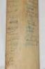 The Ashes. England v Australia 1961. Fourth Test, Old Trafford. Full size Gradidge 'Imperial Driver' cricket bat fully signed in ink to the face by all seventeen members of the Australia touring party and the eleven members of the England team for the fou - 6