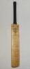 'Captains of England'. Gray Nicholls 'Crusader' miniature bat signed to the face by sixteen England Test captains. Fifteen signatures to the bat face of Willis, Hutton, Boycott, Cowdrey, Dexter, Close, Yardley, Illingworth, Brearley, Greig, Sheppard, May,