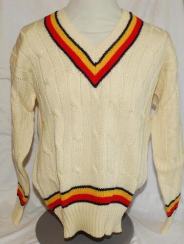 Derek Randall. Nottinghamshire & England. Original M.C.C. tour sweater by Kent & Curwen with M.C.C. colours to neck, waist and cuffs. Worn by Randall on the 1977 tour to Australia for the Centenary Test, Melbourne, 12th-17th March 1977. 'Derek Randall' wr