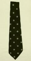 Sarfraz Nawaz. Pakistan. Official Pakistan Test green tie with repeating white star emblems, by 'Bill Edwards' of Swansea, issued to and worn by Sarfraz in his playing career. 'Sarfraz' handwritten in ink to label. Date unknown. VG - cricket