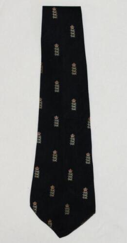 Cyril Frederick Walters. Glamorgan, Worcestershire & England 1923-1935. Official England 'home' Test silk tie with repeating three lions and crown emblems on navy blue background, by 'Simpson' of Piccadilly. Issued to and worn by Walters in his playing ca