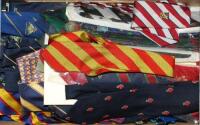 Cricket ties. Selection of over seventy five ties. Includes M.C.C. (egg & bacon), M.C.C. City, Middlesex, Sussex members etc, Benefit ties, Mayalsia, France, Italy, U.S.A. Cricket Association ties, World Cup 1979 etc. Good selection. Plus an M.C.C. seat c