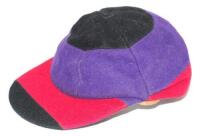 Hampshire Hogs Cricket Club cap. The cloth cap, by 'Foster of London', in mauve, black and red coloured bands. Some wear, good condition - cricket