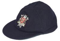 Andy Pick. Nottinghamshire second XI woollen cap with embroidered County crest emblem to front and '2nd XI' below, worn by Pick in his playing career with note of authentication signed by Pick. G/VG - cricket