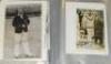 Don Bradman. Black file comprising fifteen mono restrike photographs of Bradman, the majority in batting action on the 1930 tour to England, in the nets, walking on to the field with Norman Yardley, tossing for innings etc. Three photographs signed by Bra - 2