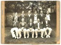 Gentlemen v Players 1936. Large original official mono photograph of the Players team seated and standing in rows wearing blazers for the match played at Lord's, 15th- 17th July 1936. Players featured are Hammond (Captain), Verity, Leyland, Hardstaff, Gov