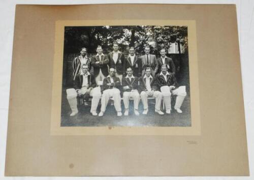 Gentlemen v Players, Lord's 1936. Excellent official mono photograph of the Gentlemen team for the match played at Lord's 15th-17th July 1936. Players featured are Gubby Allen (captain), Wyatt, Holmes, Mitchell-Innes, Melville, Turnbull, Pearce, Brown, Le