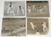 West Indies tours to England 1950-1957. Four original mono press photographs of match action from England v West Indies Test matches. One photograph signed by Garry Sobers. Other players featured include Frank Worrell, Clyde Walcott and Learie Constantine