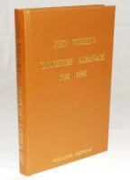 Wisden Cricketers' Almanack 1880. Willows softback reprint (1987) in light brown hardback covers with gilt lettering. Limited edition 356/500. Very good condition - cricket