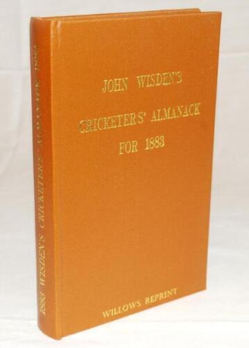 Wisden Cricketers' Almanack 1883. Willows softback reprint (1988) in light brown hardback covers with gilt lettering. Limited edition 471/500. Very good condition - cricket