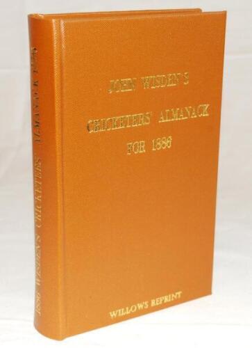 Wisden Cricketers' Almanack 1886. Willows softback reprint (1985) in light brown hardback covers with gilt lettering. Limited edition 378/500. Very good condition - cricket