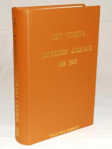 Wisden Cricketers' Almanack 1897. Willows softback reprint (1994) in light brown hardback covers with gilt lettering. Limited edition 275/500. Very good condition - cricket